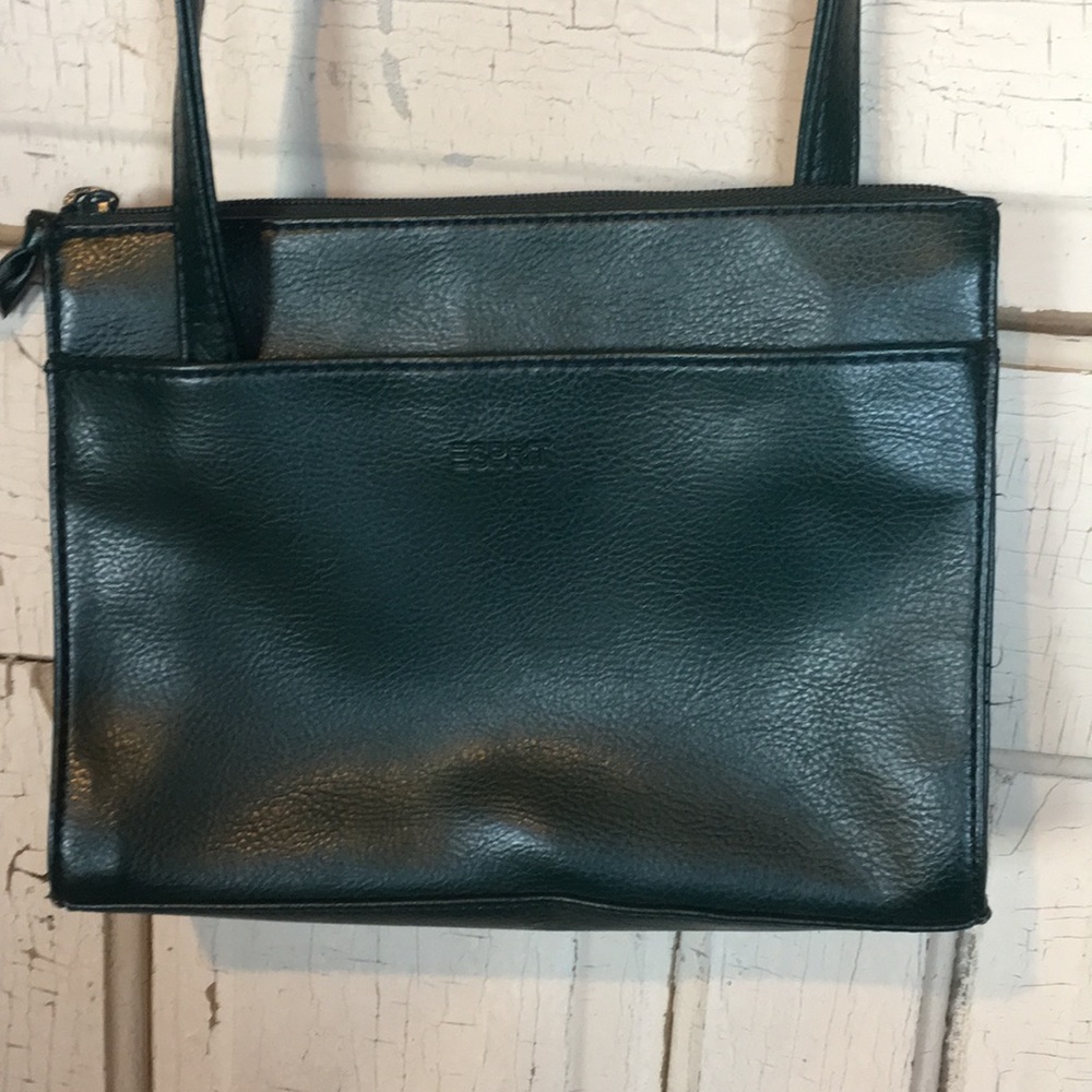 EUC ESPRIT Dark Green Square Purse
